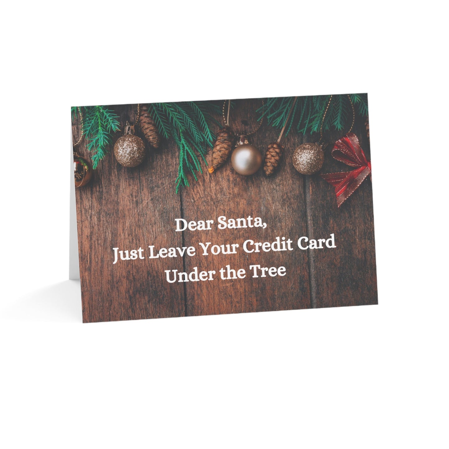 Credit Card Christmas Greeting Cards (1, 10, 30, and 50pcs) Yeah That Shop